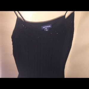 ANN TAYLOR SHELL 100% SILK Hand Beaded 
Like new